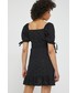Sukienka Brave Soul sukienka bawełniana kolor czarny mini rozkloszowana