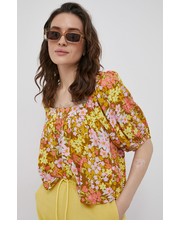 Bluzka bluzka damska kolor żółty w kwiaty - Answear.com Billabong