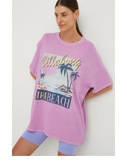 Bluzka t-shirt bawełniany kolor różowy - Answear.com Billabong