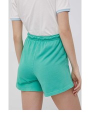 Spodnie szorty damskie kolor zielony gładkie high waist - Answear.com Billabong