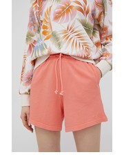 Spodnie szorty damskie kolor pomarańczowy gładkie high waist - Answear.com Billabong