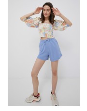 Spodnie szorty damskie kolor fioletowy gładkie high waist - Answear.com Billabong