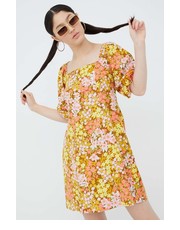 Sukienka sukienka kolor żółty mini rozkloszowana - Answear.com Billabong