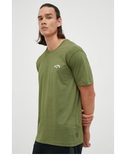 T-shirt - koszulka męska t-shirt bawełniany kolor zielony z aplikacją - Answear.com Billabong