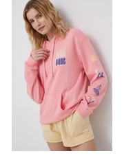 Bluza bluza damska kolor różowy z kapturem z nadrukiem - Answear.com Billabong