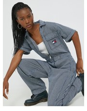 Kombinezon kombinezon jeansowy kolor granatowy bawełniany z kołnierzykiemm - Answear.com Tommy Jeans