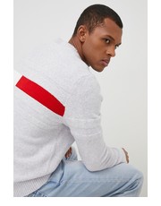 Sweter męski sweter z domieszką wełny męski kolor szary ciepły - Answear.com Tommy Jeans