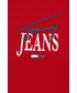 Bluzka Tommy Jeans T-shirt damski kolor czerwony