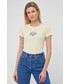 Bluzka Tommy Jeans T-shirt damski kolor żółty