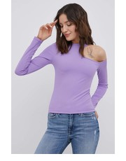 Bluzka Longsleeve damski kolor fioletowy cold shoulder - Answear.com Tommy Jeans