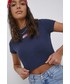 Bluzka Tommy Jeans T-shirt damski kolor granatowy