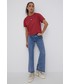 Bluzka Tommy Jeans t-shirt damski kolor czerwony