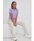 Bluzka Tommy Jeans t-shirt bawełniany kolor fioletowy