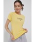 Bluzka Tommy Jeans t-shirt damski kolor żółty