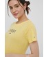 Bluzka Tommy Jeans t-shirt damski kolor żółty