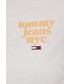 Bluzka Tommy Jeans t-shirt damski kolor biały