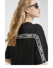 Bluzka t-shirt bawełniany kolor czarny - Answear.com Tommy Jeans