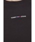 Bluzka Tommy Jeans t-shirt damski kolor czarny