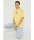 Bluzka Tommy Jeans t-shirt bawełniany kolor żółty
