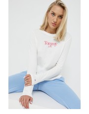 Bluzka longsleeve bawełniany kolor beżowy - Answear.com Tommy Jeans