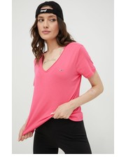 Bluzka t-shirt bawełniany kolor różowy - Answear.com Tommy Jeans