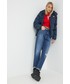 Bluzka Tommy Jeans top damski kolor czerwony