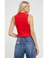 Bluzka Tommy Jeans top damski kolor czerwony