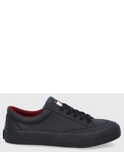 Sneakersy męskie Buty skórzane kolor czarny - Answear.com Tommy Jeans