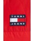 Kurtka Tommy Jeans kurtka puchowa damska kolor czerwony