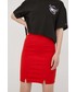 Spódnica Tommy Jeans spódnica kolor czerwony mini ołówkowa