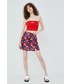 Spódnica Tommy Jeans spódnica kolor czerwony mini rozkloszowana