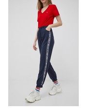 Spodnie spodnie damskie kolor granatowy z nadrukiem - Answear.com Tommy Jeans