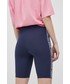 Spodnie Tommy Jeans szorty damskie kolor granatowy z nadrukiem high waist