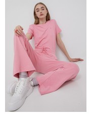 Spodnie spodnie damskie kolor różowy gładkie - Answear.com Tommy Jeans