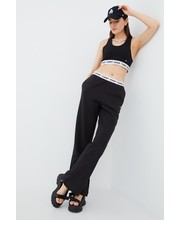 Spodnie spodnie dresowe damskie kolor czarny gładkie - Answear.com Tommy Jeans