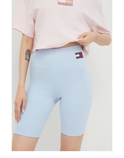 Spodnie szorty damskie z aplikacją high waist - Answear.com Tommy Jeans