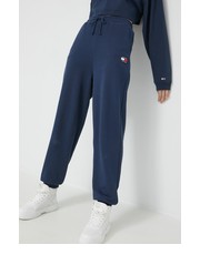Spodnie spodnie dresowe bawełniane damskie kolor granatowy z aplikacją - Answear.com Tommy Jeans