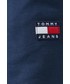 Spodnie Tommy Jeans spodnie dresowe bawełniane damskie kolor granatowy z aplikacją