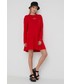 Sukienka Tommy Jeans Sukienka bawełniana kolor czerwony mini rozkloszowana
