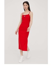 Sukienka sukienka kolor czerwony midi dopasowana - Answear.com Tommy Jeans