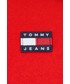 Sukienka Tommy Jeans sukienka bawełniana kolor czerwony midi oversize