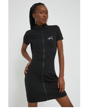 Sukienka sukienka kolor czarny mini dopasowana - Answear.com Tommy Jeans