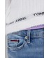 Sweter Tommy Jeans Kardigan damski kolor biały lekki