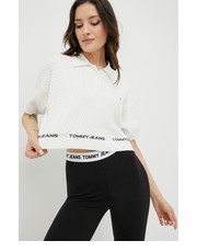 Sweter sweter damski kolor biały lekki - Answear.com Tommy Jeans