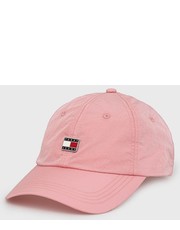 Czapka czapka kolor różowy z aplikacją - Answear.com Tommy Jeans