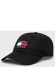 Czapka czapka kolor czarny z aplikacją - Answear.com Tommy Jeans