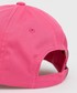 Czapka Tommy Jeans czapka bawełniana kolor różowy z aplikacją