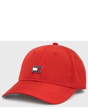Czapka czapka kolor czerwony z aplikacją - Answear.com Tommy Jeans