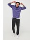 Bluza męska Tommy Jeans Bluza męska kolor fioletowy z kapturem gładka