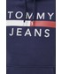 Bluza męska Tommy Jeans Bluza męska kolor granatowy z kapturem melanżowa